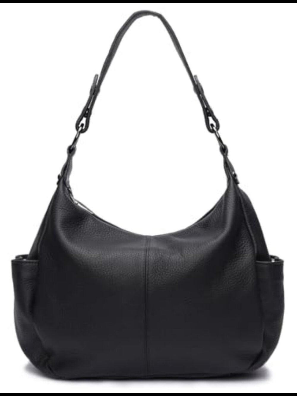 Genuine Leather Hobo Crossbody Bag with Adjustable Straps